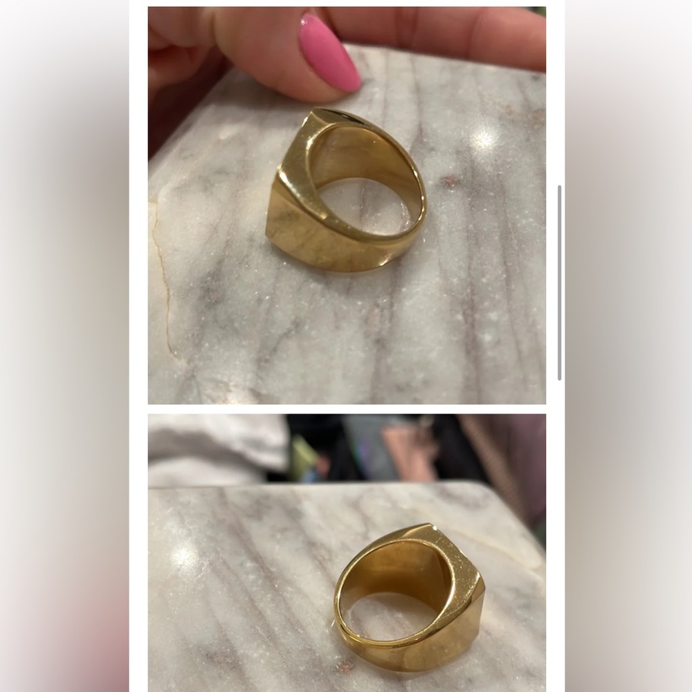 Maison kitsuné gold ring